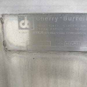 3000 Gallon Cherry-Burrell Aseptic Tank